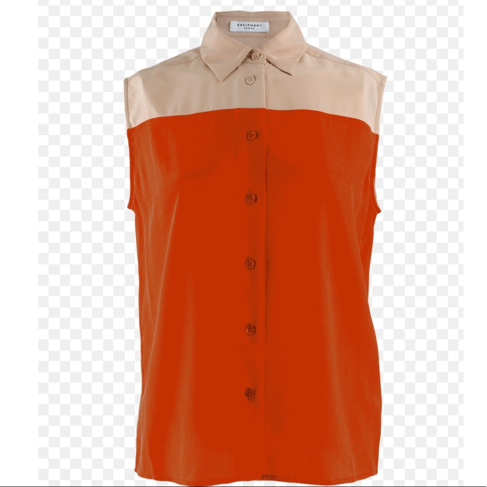 Equipment sleeveless button up silk blouse size xs - Picture 1 of 5